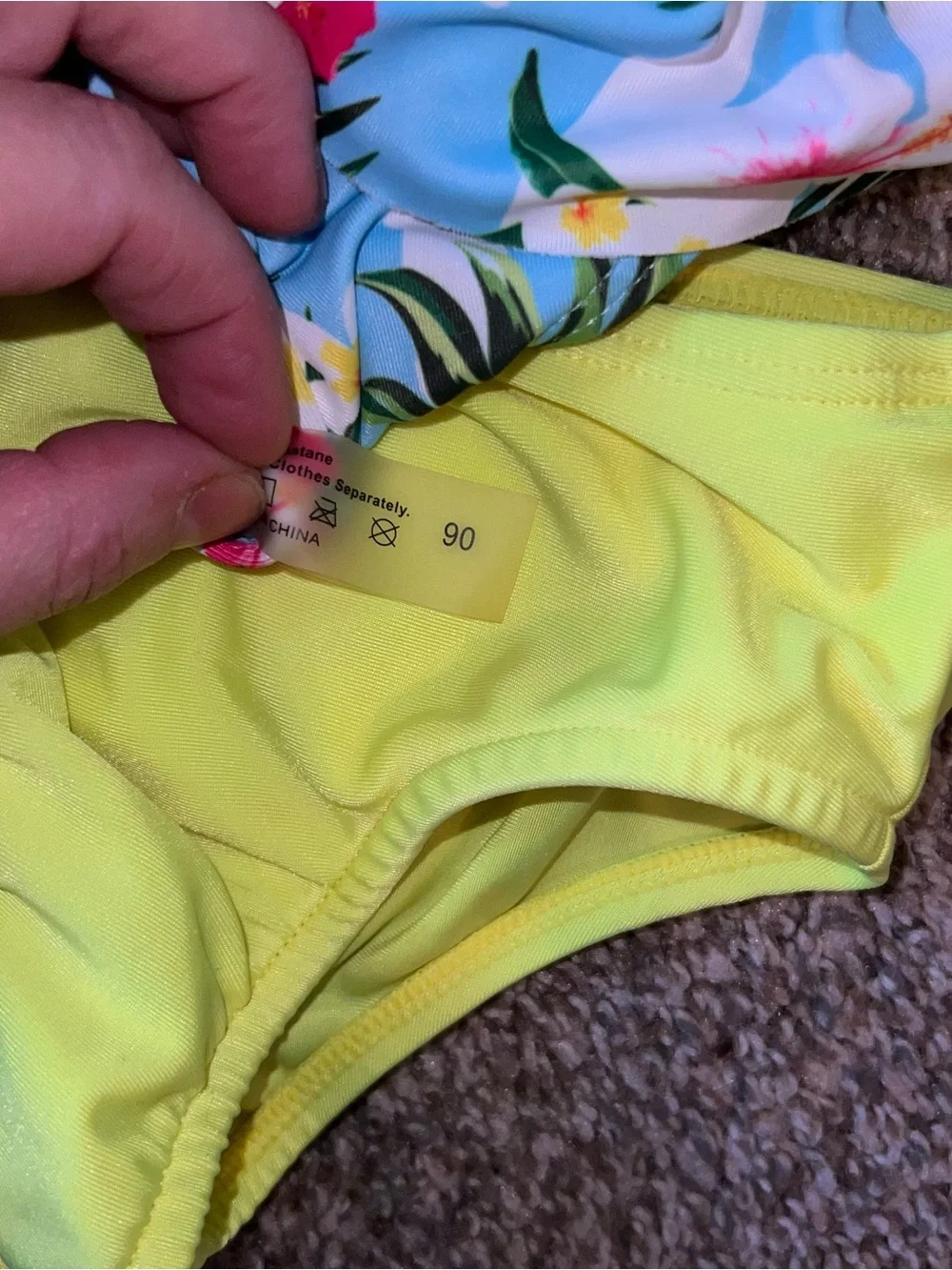 18 Months Toddler Girl Swimwear Bundle Tropical Leopard Swimsuit Lot